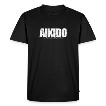 Aïkido Nanadan Arts martiaux japonais - T-shirt Premium bio Homme - noir - Devant - Nico (187cm)