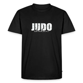 Judo Shodan, Arts Martiaux Japonais - T-shirt Premium bio Homme - noir - Devant - Nico (187cm)