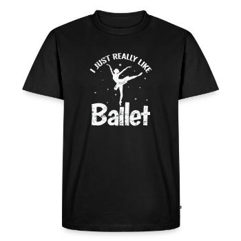 J’aime vraiment le ballet - T-shirt Premium bio Homme - noir - Devant - Nico (187cm)