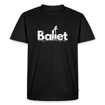 Ballet is my second Language - Men's Premium Organic T-Shirt - black - Front - Nico (187cm)