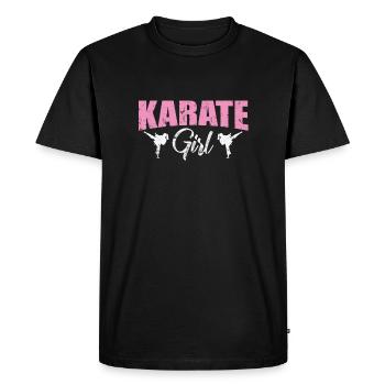 Fille de karaté - T-shirt Premium bio Homme - noir - Devant - Nico (187cm)