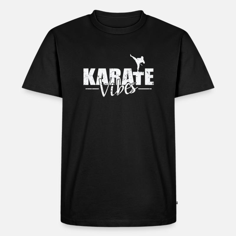 Karate Vibes - Männer Premium Bio T-Shirt - Schwarz