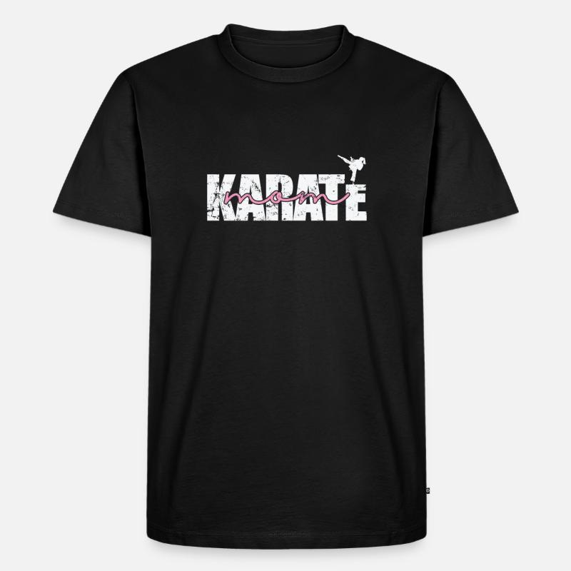 Karate Mom - Männer Premium Bio T-Shirt - Schwarz