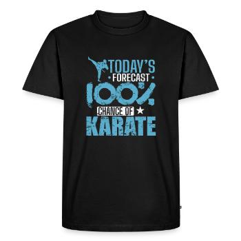 Today's Forecast 100% chance of Karate - Men's Premium Organic T-Shirt - black - Front - Nico (187cm)