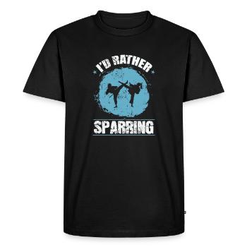I' rather Sparring in Karate - Men's Premium Organic T-Shirt - black - Front - Nico (187cm)