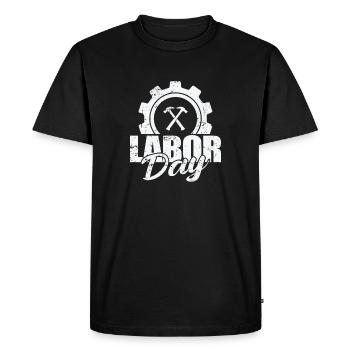 Fête du Travail aux États-Unis - T-shirt Premium bio Homme - noir - Devant - Nico (187cm)