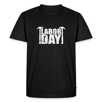 Lundi de la fête du Travail en septembre - T-shirt Premium bio Homme - noir - Devant - Nico (187cm)