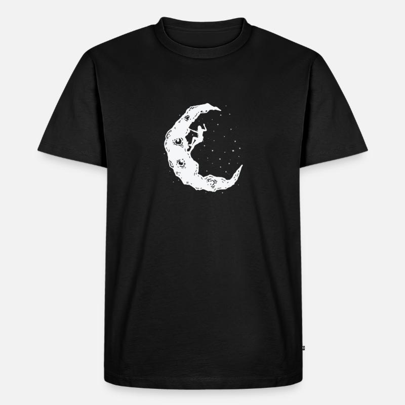 Halbmond Bouldern - Männer Premium Bio T-Shirt - Schwarz