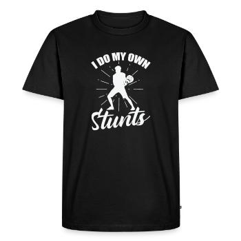 Je fais mes propres cascades de padel de tennis - T-shirt Premium bio Homme - noir - Devant - Nico (187cm)