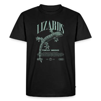 Tokay Gecko Gardien de reptiles moderne Streetwear - T-shirt Premium bio Homme - noir - Devant - Nico (187cm)