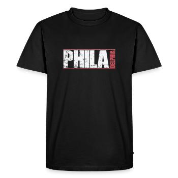 Philadelphie, une ville de Pennsylvanie - T-shirt Premium bio Homme - noir - Devant - Nico (187cm)