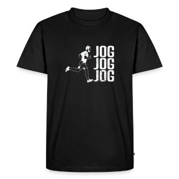 Jogging Joggen - Men's Premium Organic T-Shirt - black - Front - Nico (187cm)