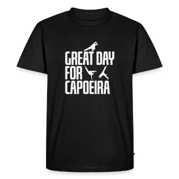 Grand jour pour la danse martiale Capoeira - T-shirt Premium bio Homme - noir - Devant - Nico (187cm)