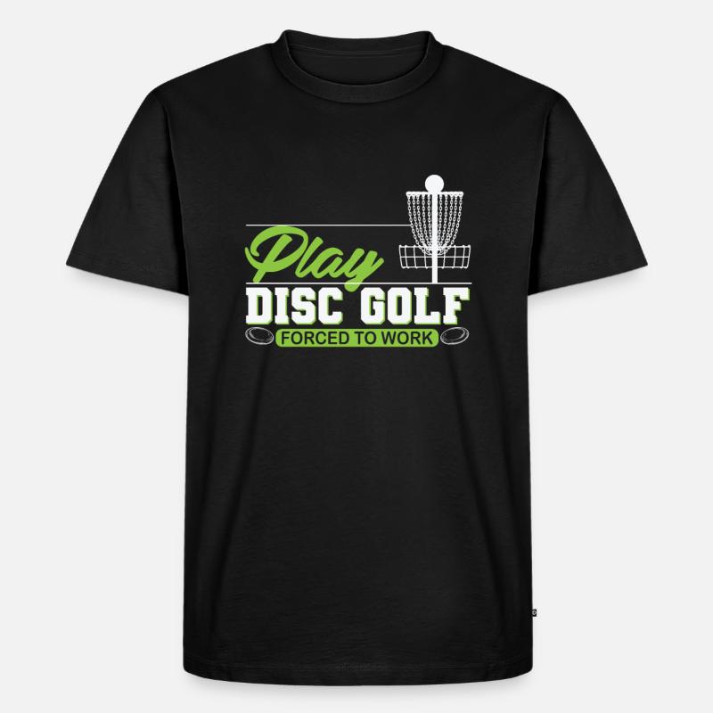 Play Disc Golf - Männer Premium Bio T-Shirt - Schwarz
