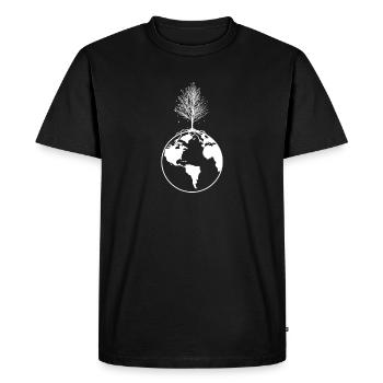 Earth Environmental Protection Planet Earth - Men's Premium Organic T-Shirt - black - Front - Nico (187cm)