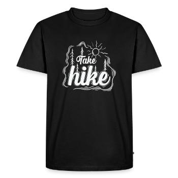 Faire de la randonnée Randonnée - T-shirt Premium bio Homme - noir - Devant - Nico (187cm)