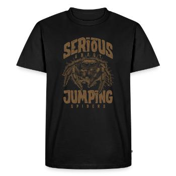 Serious About Jumping Spiders Pet Spider Owner - Men's Premium Organic T-Shirt - black - Front - Nico (187cm)