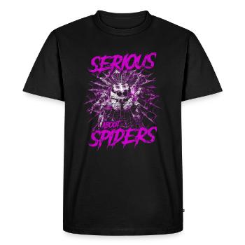 Serious About Jumping Spiders Pet Spider Owner - Men's Premium Organic T-Shirt - black - Front - Nico (187cm)