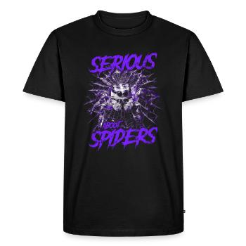 Serious About Jumping Spiders Pet Spider Owner - Men's Premium Organic T-Shirt - black - Front - Nico (187cm)