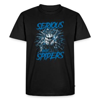 Sérieux au sujet des araignées sauteuses Propriétaire d’une araignée de compagnie - T-shirt Premium bio Homme - noir - Devant - Nico (187cm)