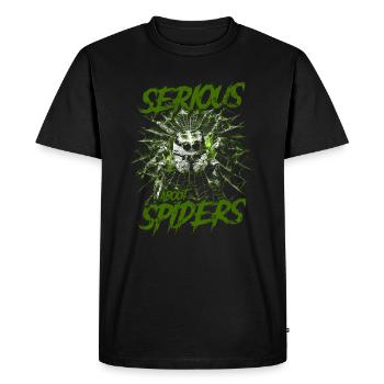 Serious About Jumping Spiders Pet Spider Owner - Men's Premium Organic T-Shirt - black - Front - Nico (187cm)