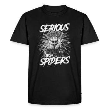 Sérieux au sujet des araignées sauteuses Propriétaire d’une araignée de compagnie - T-shirt Premium bio Homme - noir - Devant - Nico (187cm)