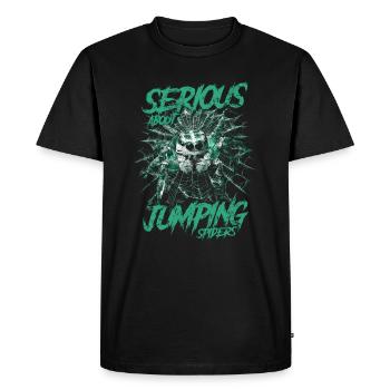 Serious About Jumping Spiders Pet Spider Owner - Men's Premium Organic T-Shirt - black - Front - Nico (187cm)