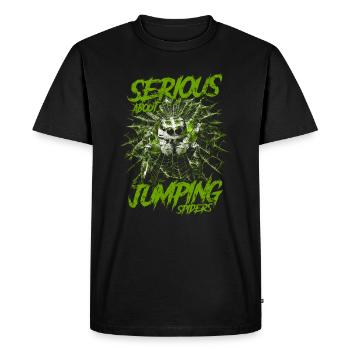 Serious About Jumping Spiders Pet Spider Owner - Men's Premium Organic T-Shirt - black - Front - Nico (187cm)