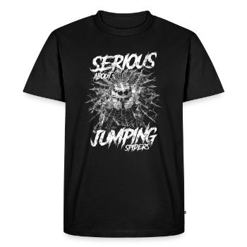 Serious About Jumping Spiders Pet Spider Owner - Men's Premium Organic T-Shirt - black - Front - Nico (187cm)
