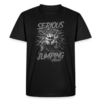 Serious About Jumping Spiders Pet Spider Owner - Men's Premium Organic T-Shirt - black - Front - Nico (187cm)