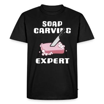 savon savon sculpteur savon savon expert en sculpture de savon - T-shirt Premium bio Homme - noir - Devant - Nico (187cm)