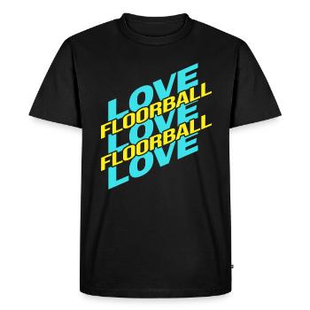 Floorball Floorball Player floorball-love - T-shirt Premium bio Homme - noir - Devant - Nico (187cm)