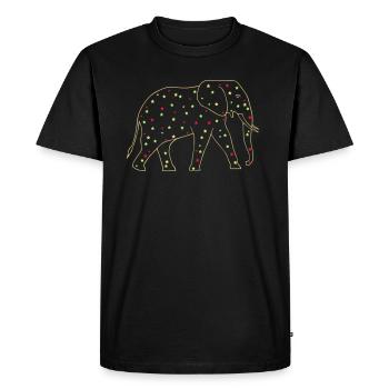 Elephant Afrique 3 - T-shirt Premium bio Homme - noir - Devant - Nico (187cm)