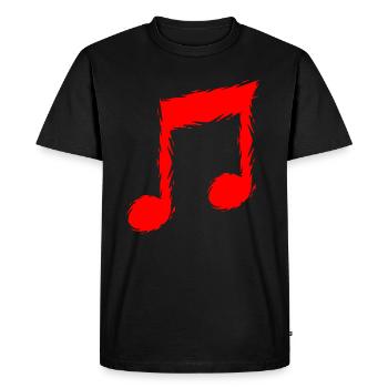 Note de musique - T-shirt Premium bio Homme - noir - Devant - Nico (187cm)