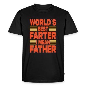 Le meilleur farter du monde, je veux dire père - T-shirt Premium bio Homme - noir - Devant - Nico (187cm)