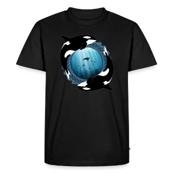 Orques orques - T-shirt Premium bio Homme - noir - Devant - Nico (187cm)