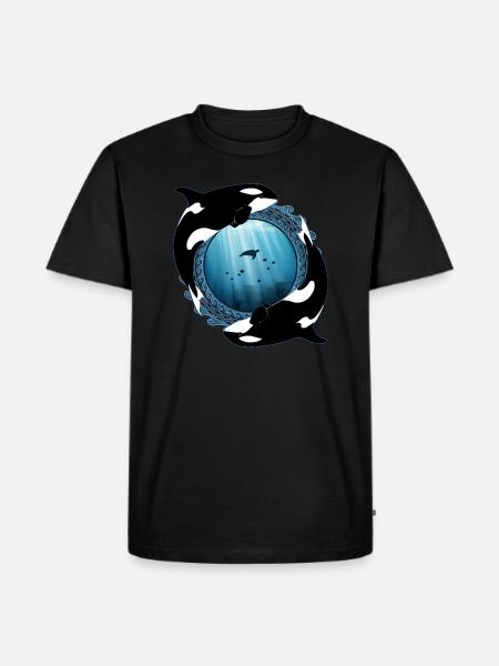 Orca killer whales - Men's Premium Organic T-Shirt - black