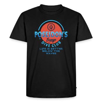 Poseidon - Men's Premium Organic T-Shirt - black - Front - Nico (187cm)