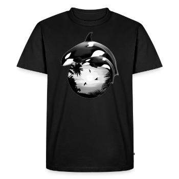 Killer whale - Men's Premium Organic T-Shirt - black - Front - Nico (187cm)