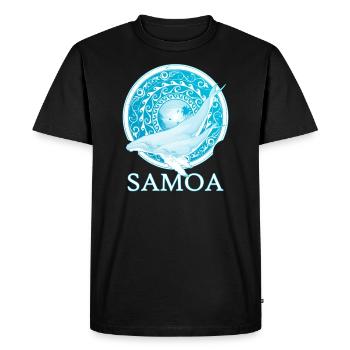Baleines - T-shirt Premium bio Homme - noir - Devant - Nico (187cm)