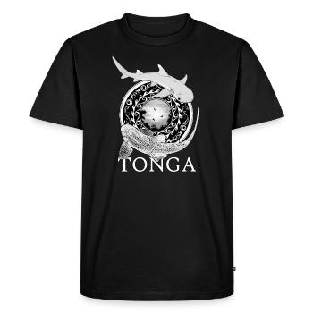 Requin zèbre des Tonga requin de récif à pointe blanche - T-shirt Premium bio Homme - noir - Devant - Nico (187cm)