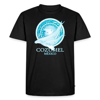 Baleines à bosse Cozumel Mexique - T-shirt Premium bio Homme - noir - Devant - Nico (187cm)