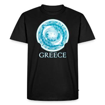 Dolphins Greece Hellas - Men's Premium Organic T-Shirt - black - Front - Nico (187cm)