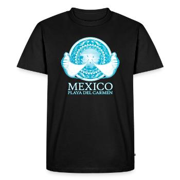 Manta rays Playa del Carmen - Men's Premium Organic T-Shirt - black - Front - Nico (187cm)