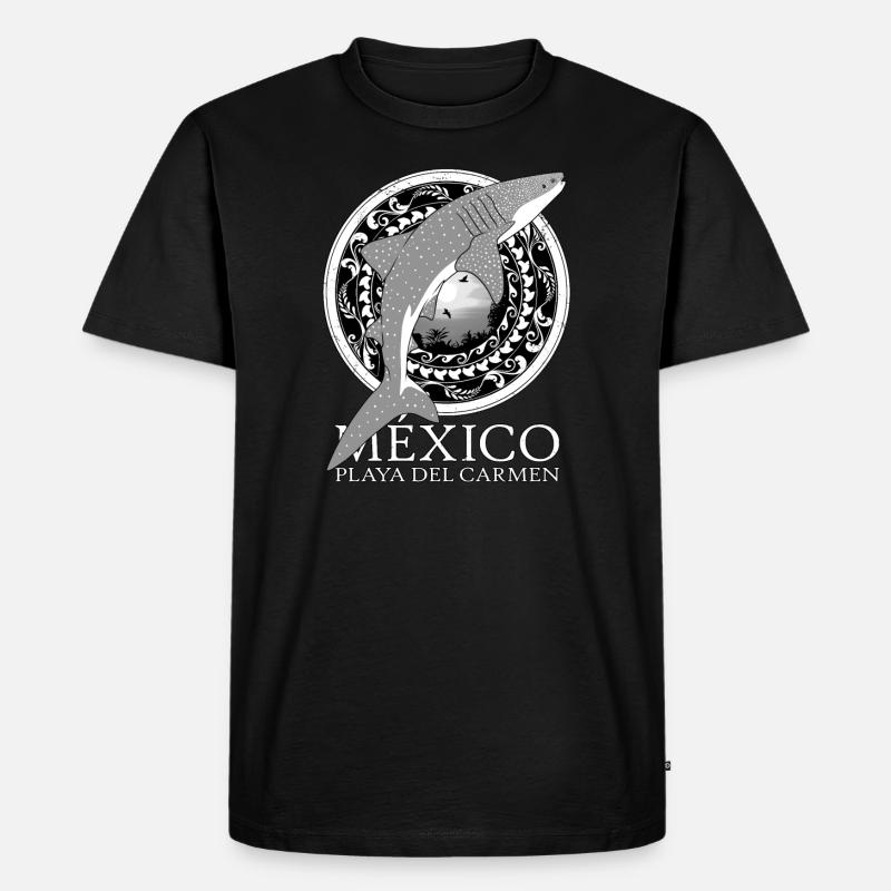 Playa del Carmen Walhai - Männer Premium Bio T-Shirt - Schwarz