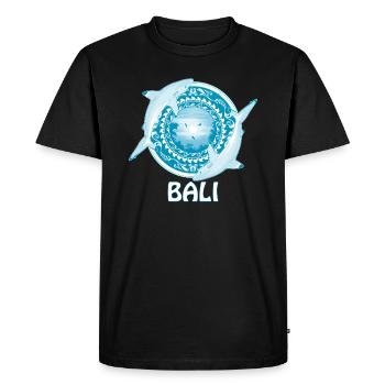 Requins de récif à pointe noire Bali Indonésie - T-shirt Premium bio Homme - noir - Devant - Nico (187cm)