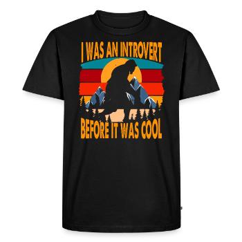 Bigfoot Sasquatch Vintage Retro Sunset Introvert - Men's Premium Organic T-Shirt - black - Front - Nico (187cm)