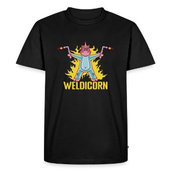 Weldicorn Welder Welder Welder Idée cadeau de soudure - T-shirt Premium bio Homme - noir - Devant - Nico (187cm)