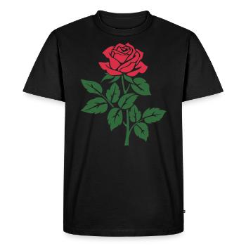 Rose - Men's Premium Organic T-Shirt - black - Front - Nico (187cm)