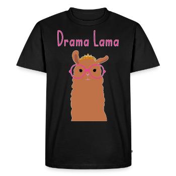 Drame Lama Princesse Cool Animaux Filles Femmes - T-shirt Premium bio Homme - noir - Devant - Nico (187cm)